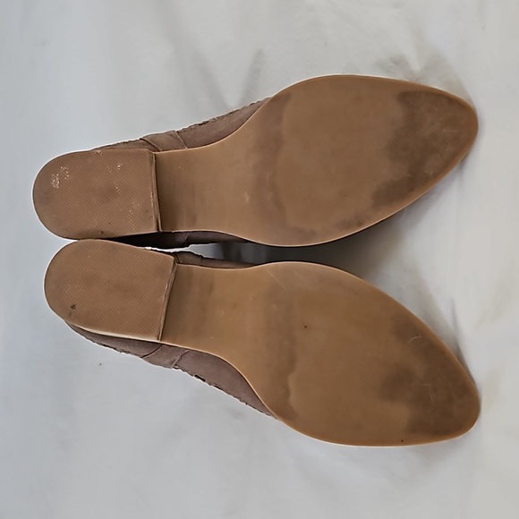 Jeffrey Campbell Taggart Open Weave Cut Out Bootie Suede Beige Tan Size 8 - Picture 11 of 13